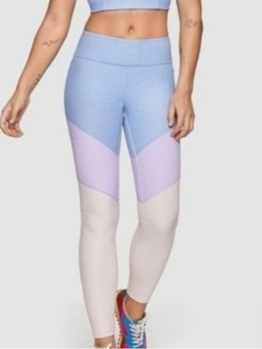 Outdoor Voices 7/8 Tricolor Hi Rise Leggings